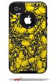 Scattered Skulls Yellow - Decal Style Vinyl Skin fits Otterbox Commuter iPhone4/4s Case (CASE SOLD SEPARATELY)
