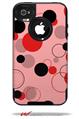 Lots of Dots Red on Pink - Decal Style Vinyl Skin fits Otterbox Commuter iPhone4/4s Case (CASE SOLD SEPARATELY)