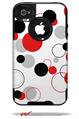 Lots of Dots Red on White - Decal Style Vinyl Skin fits Otterbox Commuter iPhone4/4s Case (CASE SOLD SEPARATELY)