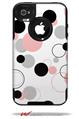 Lots of Dots Pink on White - Decal Style Vinyl Skin fits Otterbox Commuter iPhone4/4s Case (CASE SOLD SEPARATELY)
