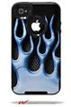 Metal Flames Blue - Decal Style Vinyl Skin fits Otterbox Commuter iPhone4/4s Case (CASE SOLD SEPARATELY)