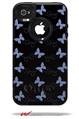 Pastel Butterflies Blue on Black - Decal Style Vinyl Skin fits Otterbox Commuter iPhone4/4s Case (CASE SOLD SEPARATELY)