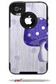 Mushrooms Purple - Decal Style Vinyl Skin fits Otterbox Commuter iPhone4/4s Case (CASE SOLD SEPARATELY)