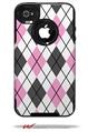 Argyle Pink and Gray - Decal Style Vinyl Skin fits Otterbox Commuter iPhone4/4s Case (CASE SOLD SEPARATELY)