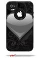 Glass Heart Grunge Gray - Decal Style Vinyl Skin fits Otterbox Commuter iPhone4/4s Case (CASE SOLD SEPARATELY)