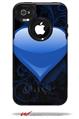 Glass Heart Grunge Blue - Decal Style Vinyl Skin fits Otterbox Commuter iPhone4/4s Case (CASE SOLD SEPARATELY)