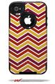 Zig Zag Yellow Burgundy Orange - Decal Style Vinyl Skin fits Otterbox Commuter iPhone4/4s Case (CASE SOLD SEPARATELY)