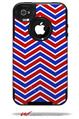 Zig Zag Red White and Blue - Decal Style Vinyl Skin fits Otterbox Commuter iPhone4/4s Case (CASE SOLD SEPARATELY)