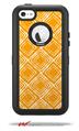 Wavey Orange - Decal Style Vinyl Skin fits Otterbox Defender iPhone 5C Case (CASE SOLD SEPARATELY)