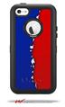 Ripped Colors Blue Red - Decal Style Vinyl Skin fits Otterbox Defender iPhone 5C Case (CASE SOLD SEPARATELY)