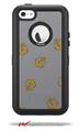 Anchors Away Gray - Decal Style Vinyl Skin fits Otterbox Defender iPhone 5C Case (CASE SOLD SEPARATELY)