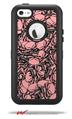 Scattered Skulls Pink - Decal Style Vinyl Skin fits Otterbox Defender iPhone 5C Case (CASE SOLD SEPARATELY)