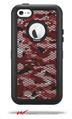 HEX Mesh Camo 01 Red - Decal Style Vinyl Skin fits Otterbox Defender iPhone 5C Case (CASE SOLD SEPARATELY)