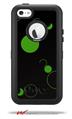 Lots of Dots Green on Black - Decal Style Vinyl Skin fits Otterbox Defender iPhone 5C Case (CASE SOLD SEPARATELY)
