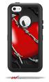 Barbwire Heart Red - Decal Style Vinyl Skin fits Otterbox Defender iPhone 5C Case (CASE SOLD SEPARATELY)