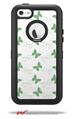 Pastel Butterflies Green on White - Decal Style Vinyl Skin fits Otterbox Defender iPhone 5C Case (CASE SOLD SEPARATELY)