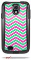 Zig Zag Teal Green and Pink - Decal Style Vinyl Skin fits Otterbox Commuter Case for Samsung Galaxy S4 (CASE SOLD SEPARATELY)