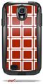 Squared Red Dark - Decal Style Vinyl Skin fits Otterbox Commuter Case for Samsung Galaxy S4 (CASE SOLD SEPARATELY)