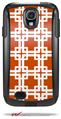 Boxed Burnt Orange - Decal Style Vinyl Skin fits Otterbox Commuter Case for Samsung Galaxy S4 (CASE SOLD SEPARATELY)