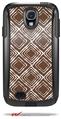 Wavey Chocolate Brown - Decal Style Vinyl Skin fits Otterbox Commuter Case for Samsung Galaxy S4 (CASE SOLD SEPARATELY)