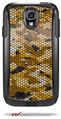 HEX Mesh Camo 01 Orange - Decal Style Vinyl Skin fits Otterbox Commuter Case for Samsung Galaxy S4 (CASE SOLD SEPARATELY)
