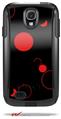 Lots of Dots Red on Black - Decal Style Vinyl Skin fits Otterbox Commuter Case for Samsung Galaxy S4 (CASE SOLD SEPARATELY)