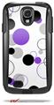 Lots of Dots Purple on White - Decal Style Vinyl Skin fits Otterbox Commuter Case for Samsung Galaxy S4 (CASE SOLD SEPARATELY)