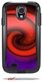 Alecias Swirl 01 Red - Decal Style Vinyl Skin fits Otterbox Commuter Case for Samsung Galaxy S4 (CASE SOLD SEPARATELY)