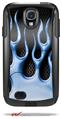 Metal Flames Blue - Decal Style Vinyl Skin fits Otterbox Commuter Case for Samsung Galaxy S4 (CASE SOLD SEPARATELY)