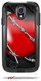 Barbwire Heart Red - Decal Style Vinyl Skin fits Otterbox Commuter Case for Samsung Galaxy S4 (CASE SOLD SEPARATELY)