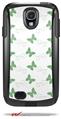 Pastel Butterflies Green on White - Decal Style Vinyl Skin fits Otterbox Commuter Case for Samsung Galaxy S4 (CASE SOLD SEPARATELY)