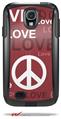 Love and Peace Pink - Decal Style Vinyl Skin fits Otterbox Commuter Case for Samsung Galaxy S4 (CASE SOLD SEPARATELY)