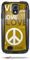Love and Peace Yellow - Decal Style Vinyl Skin fits Otterbox Commuter Case for Samsung Galaxy S4 (CASE SOLD SEPARATELY)