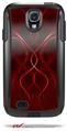 Abstract 01 Red - Decal Style Vinyl Skin fits Otterbox Commuter Case for Samsung Galaxy S4 (CASE SOLD SEPARATELY)