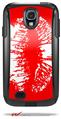 Big Kiss White Lips on Red - Decal Style Vinyl Skin fits Otterbox Commuter Case for Samsung Galaxy S4 (CASE SOLD SEPARATELY)