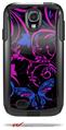 Twisted Garden Hot Pink and Blue - Decal Style Vinyl Skin fits Otterbox Commuter Case for Samsung Galaxy S4 (CASE SOLD SEPARATELY)