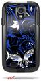 Twisted Garden Blue and White - Decal Style Vinyl Skin fits Otterbox Commuter Case for Samsung Galaxy S4 (CASE SOLD SEPARATELY)