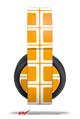 Vinyl Decal Skin Wrap compatible with Original Sony PlayStation 4 Gold Wireless Headphones Squared Orange (PS4 HEADPHONES NOT INCLUDED)