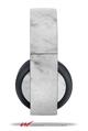 Vinyl Decal Skin Wrap compatible with Original Sony PlayStation 4 Gold Wireless Headphones Marble Granite 07 White Gray (PS4 HEADPHONES NOT INCLUDED)
