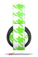 Vinyl Decal Skin Wrap compatible with Original Sony PlayStation 4 Gold Wireless Headphones Houndstooth Neon Lime Green (PS4 HEADPHONES NOT INCLUDED)