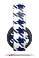 Vinyl Decal Skin Wrap compatible with Original Sony PlayStation 4 Gold Wireless Headphones Houndstooth Navy Blue (PS4 HEADPHONES NOT INCLUDED)