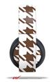 Vinyl Decal Skin Wrap compatible with Original Sony PlayStation 4 Gold Wireless Headphones Houndstooth Chocolate Brown (PS4 HEADPHONES NOT INCLUDED)