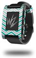 Zig Zag Teal and Gray - Decal Style Skin fits original Pebble Smart Watch (WATCH SOLD SEPARATELY)
