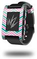 Zig Zag Teal Pink and Gray - Decal Style Skin fits original Pebble Smart Watch (WATCH SOLD SEPARATELY)