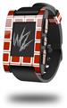 Squared Red Dark - Decal Style Skin fits original Pebble Smart Watch (WATCH SOLD SEPARATELY)