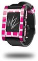 Squared Fushia Hot Pink - Decal Style Skin fits original Pebble Smart Watch (WATCH SOLD SEPARATELY)