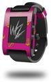 Anchors Away Fuschia Hot Pink - Decal Style Skin fits original Pebble Smart Watch (WATCH SOLD SEPARATELY)