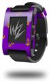 Anchors Away Purple - Decal Style Skin fits original Pebble Smart Watch (WATCH SOLD SEPARATELY)