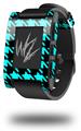 Houndstooth Neon Teal on Black - Decal Style Skin fits original Pebble Smart Watch (WATCH SOLD SEPARATELY)