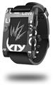 Love and Peace Gray - Decal Style Skin fits original Pebble Smart Watch (WATCH SOLD SEPARATELY)